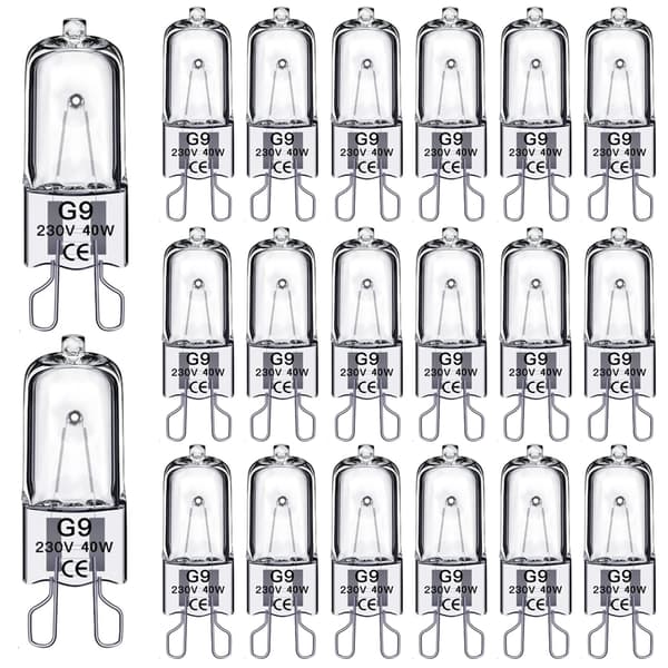 20-pack G9 Halogenlampor 40W, 230V 40W