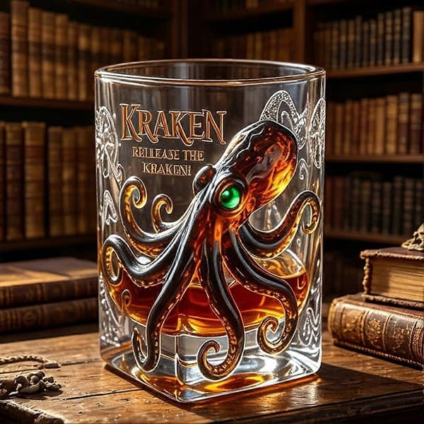 The Kraken Black Spiced Rum Octopus Whiskyglass