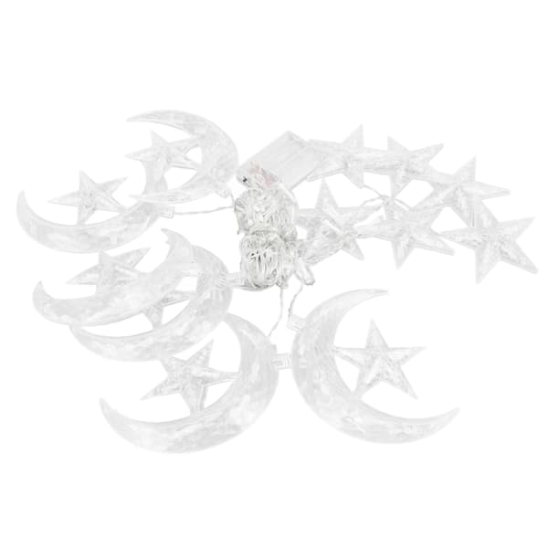Star Moon 126 LED 3.3 Yard Decorative String Lights for Ramadan Wedding Home Patio Window Garden