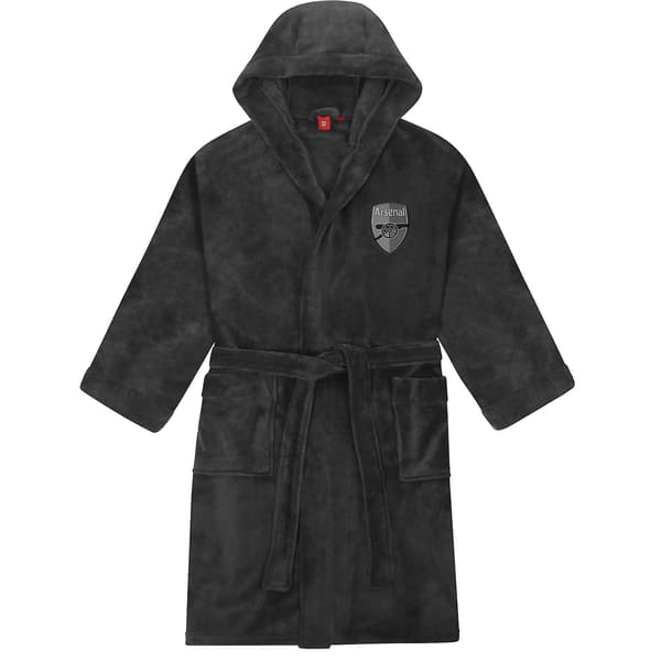 Morgenkåbe til mænd Hættefleece OFFICIEL Fodboldgave Grey Medium