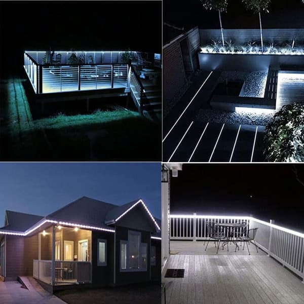 5m 280 LED Solar String Lights, IP67 Waterproof u2013 Cool White Lights with Remote Control u2013 8 Lighting Modes, 2835 SMD LED for Outdoor Decoration