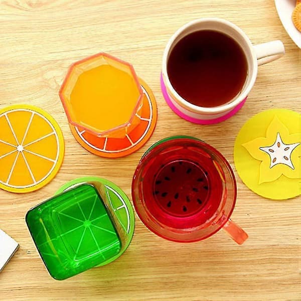 Fargerik Je Fruktformet Coaster Silikon Koppmatte Kreativ