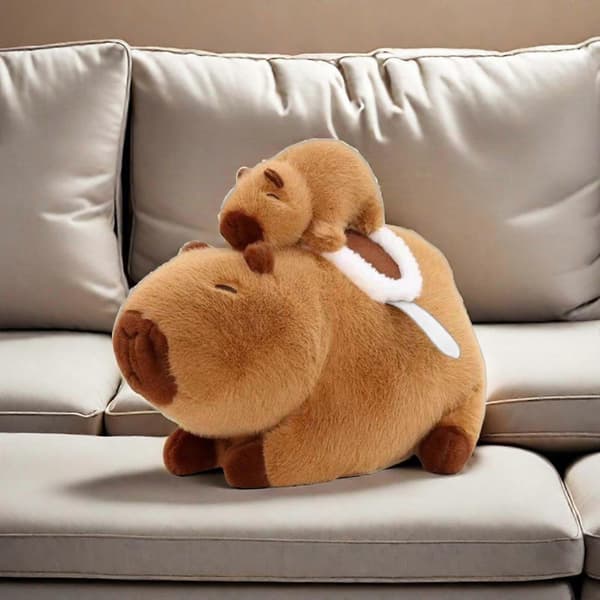 Capybara Plyslegetøj Plys Capybara Dukke Ornament Blød Samler Capybara