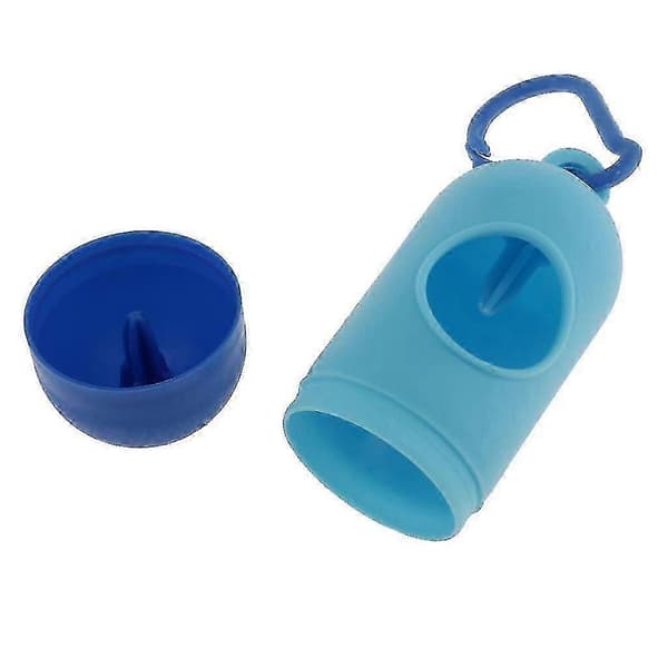 2x Bærbar boks til bleposer, dispenserholder, blå
