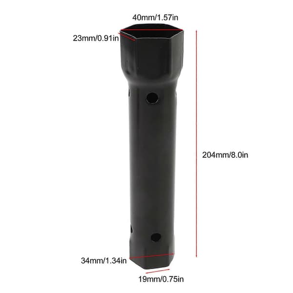34mm 40mm Kulstofstål Hylsenøgle 2 STK til Installation & Reparation af Brusearmatur