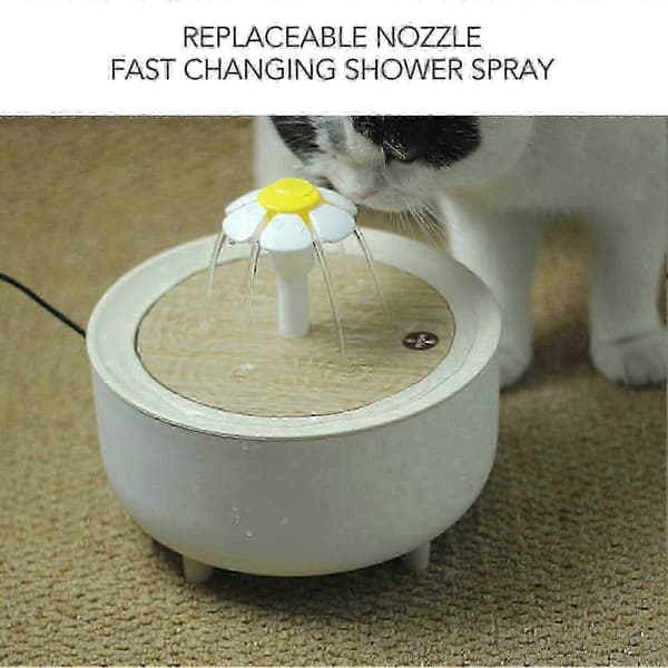 Smart automatisk vandfontæne til katte og hunde med cirkulerende filtrering, USB 5V, PP-materiale