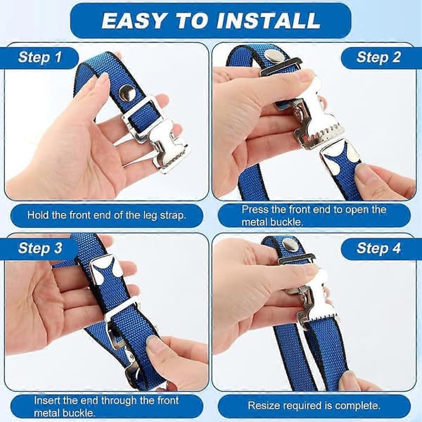 4 STK Gipsplankestativstropper, Justerbare Gipsplankefotstropper, Nylon Benfestestropp Erstatningsdel for Stylter