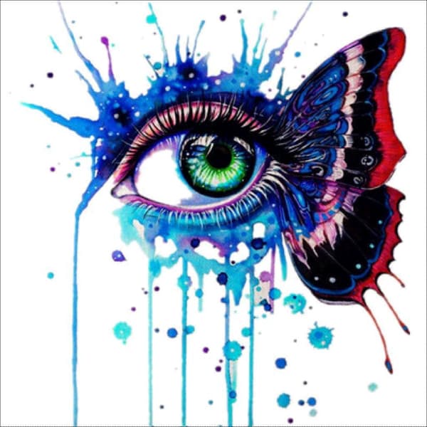 Diamond Painting Square Beads 50x50 cm 5D DIY Butterfly Eye