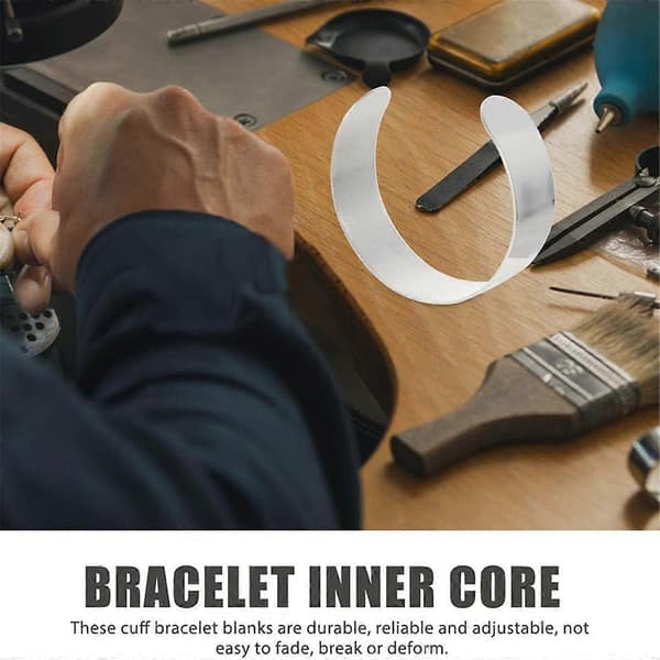 8 stk. Håndleddscorsage Mansjetter, Armbåndsemner for Smykkefremstilling DIY