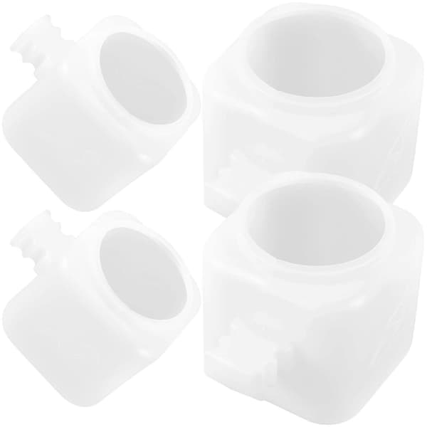 Papegøje frugt- og grøntsagsholder, foderautomat til nymfeparakitter, bur-skål, foderholder til duer, praktisk og pladsbesparende 7.5x6x6cm White