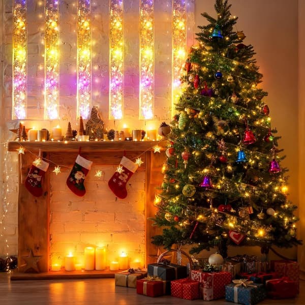 Christmas lighting - Christmas ribbon - Christmas tree lighting - 10 meter long light string - Contains 100 LED beads - With remote control and timer