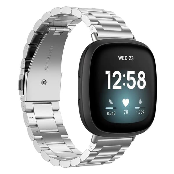 Metalliranneke Fitbit Versa 4/Sense 2 Hopea