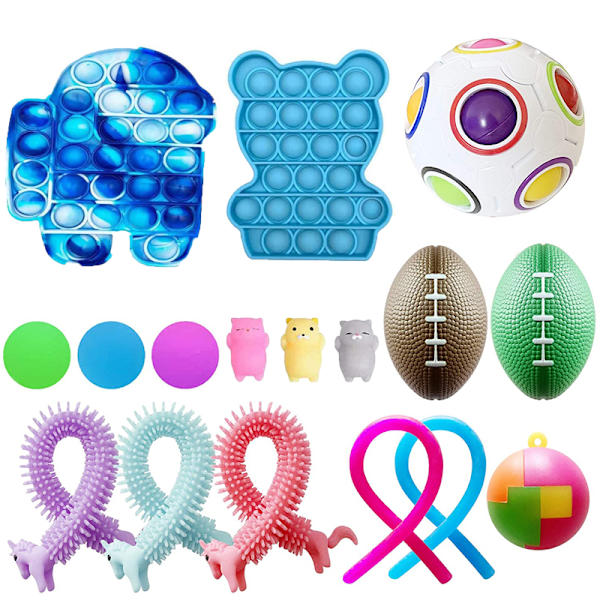 17pack Fidget Toy Set pop it sensorisk leksak 9013 Fyndiq