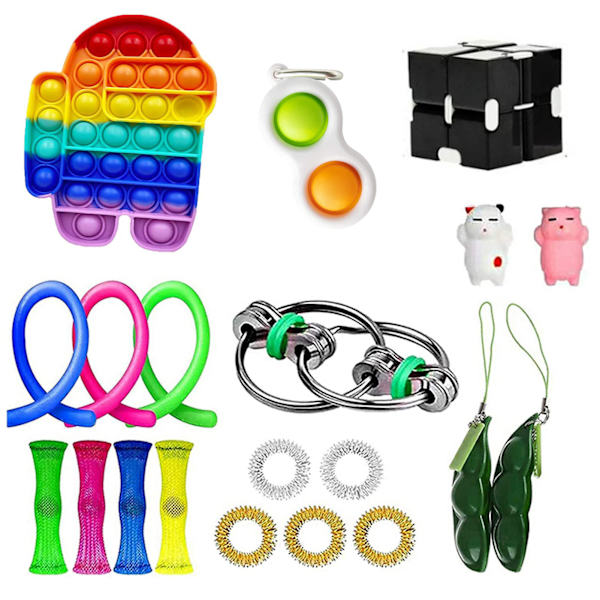 20 st Fidget Toys Sensory Pop it Stressboll, D c1d6 Fyndiq