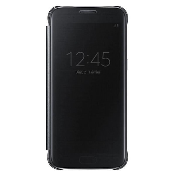 Samsung - Original Black Translucent Flip Folio Fodral till Samsung Galaxy S7