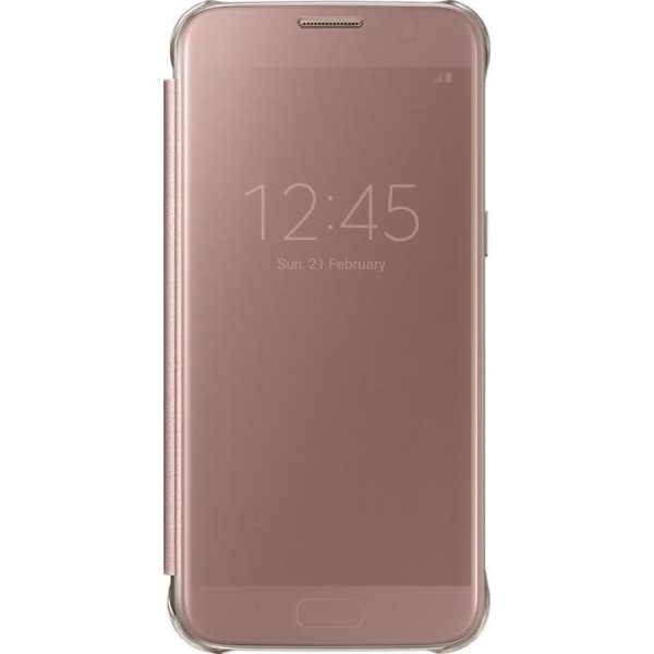 Clear View Cover Samsung EF-ZG935CZ rosa flip-fodral för Galaxy S7 EDGE G935