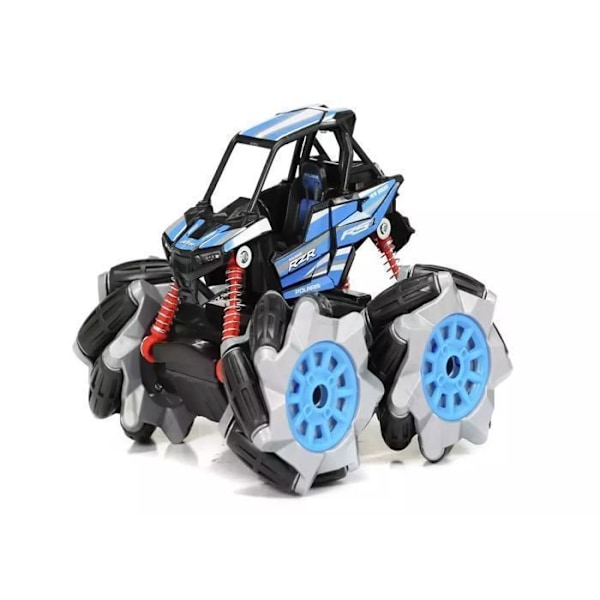 Polaris rc radiostyrd bil slide allt terräng roterande hjul 1:18 multidirektionell stunt 4x4 BLÅ