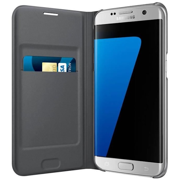 Samsung Flip Wallet S7 Edge Fodral - Svart Svart