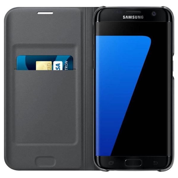Samsung Flip Wallet S7 Edge Fodral - Svart Svart