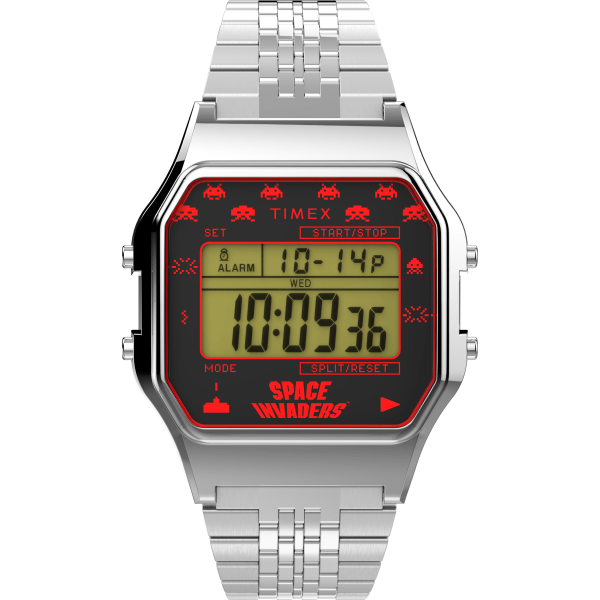 Timex watch Space Invaders TW2V30000 silver 34 mm