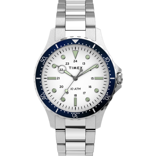 Watch Timex TW2U10900 silver 41 mm