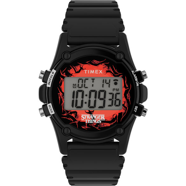 Timex Atlantis x Stranger Things 40mm Resin Strap Watch TW2V51000 black 40 mm