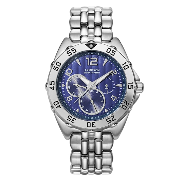 Watch Armitron 20/4664BLSV Silver tone 43,5mm x 48mm