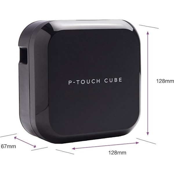 Brother PT-P710BT Label Maker, P-Touch Cube+ Label Maker, (PC og Bluetooth), BLACK24