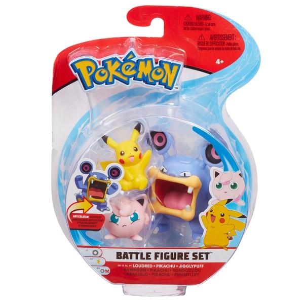 Pokemon Battle 3 Pack - Pikachu, Loudred and Jigglypuff