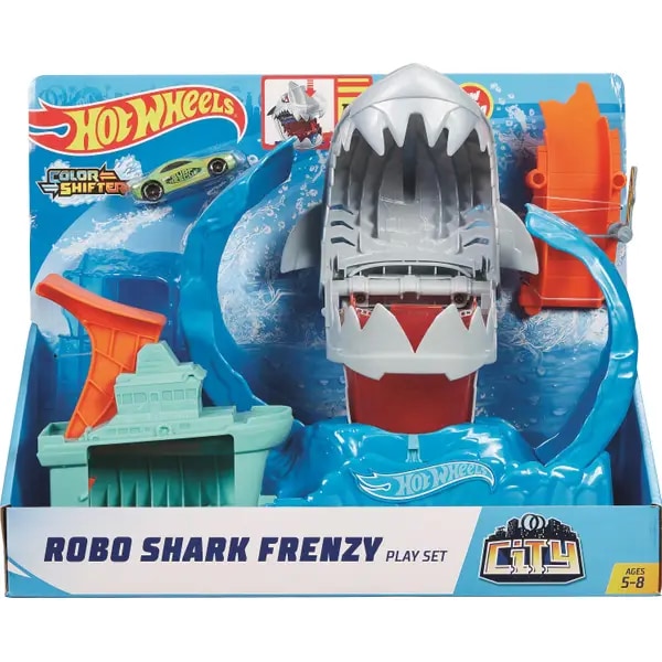 Hot Wheels Robo Shark Frenzy Play Set