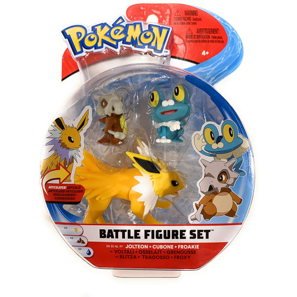 Pokemon Battle Figure Set 3-Pack Jolteon,Cubone,Frokaie