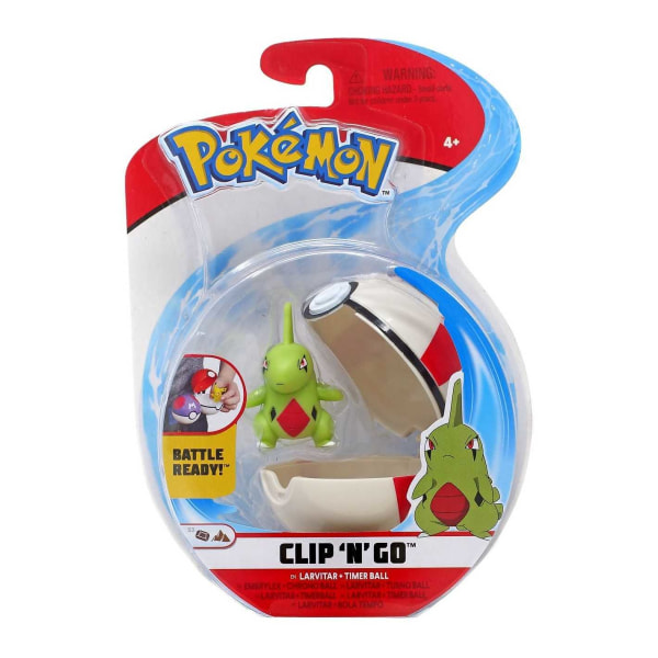 Pokemon Clip N Go Larvitar + Premier Ball