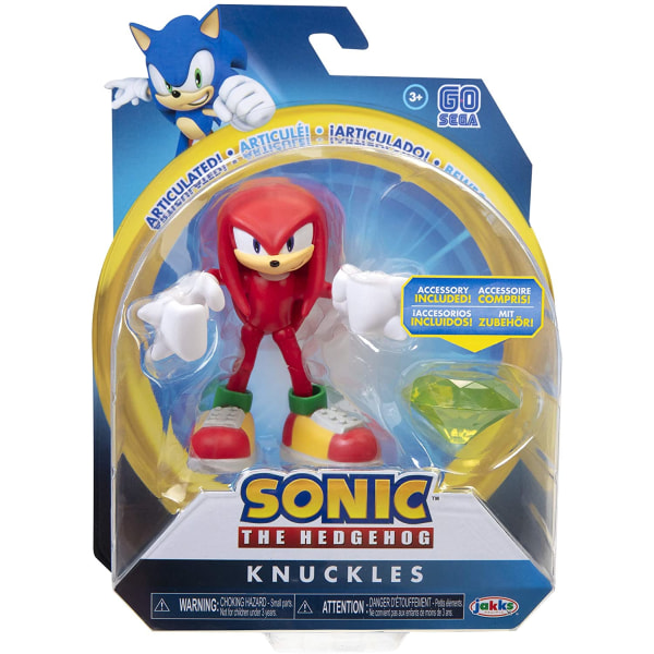 Sonic The Hedgehog Modern Knuckles med Green Chaos Emerald