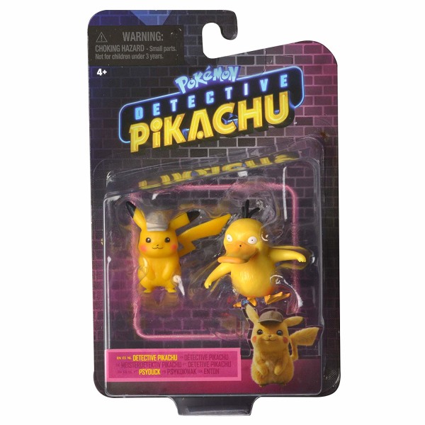 Pokemon Detective Pikachu Psyduck & Pikachu Action Figure
