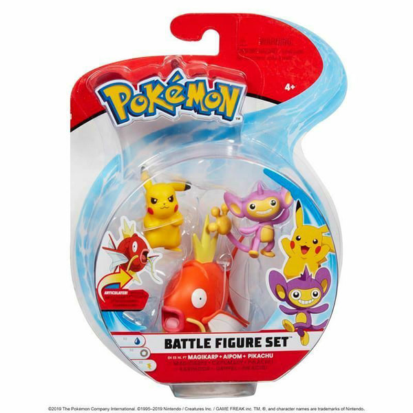 Pokemon Battle Figure Set 3-Pack Magikarp,Pikachu,Ditto