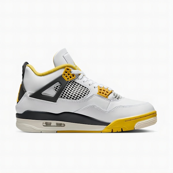 Air Jordans 4 Retro Vivid Sulfur för Män och Kvinnor Original AJ4 Sneakers 44