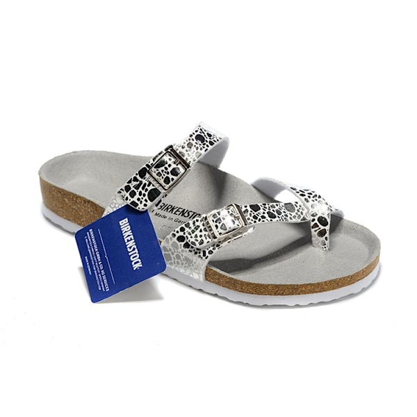BirkenstocKS  Mayari Birko-Flor silver Cork slippers 41