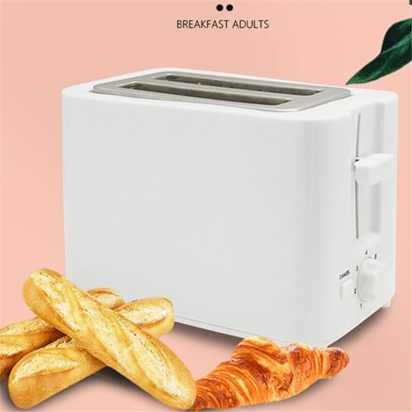 Brödrost med 2 skivor, med temperaturbrynningskontroll, avtagbar smulbricka, upptinnings- och avbrytningskontroller