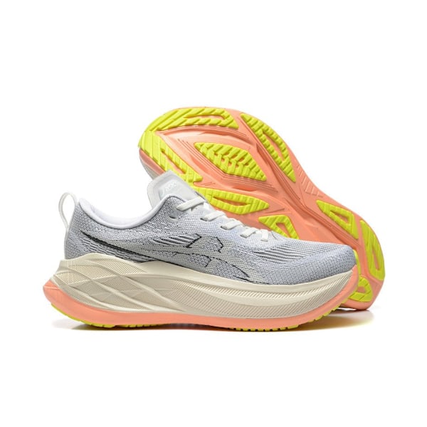 Asics Superblast 2 Grey White with Orange Originala maratonlöparskor för män och kvinnor 37
