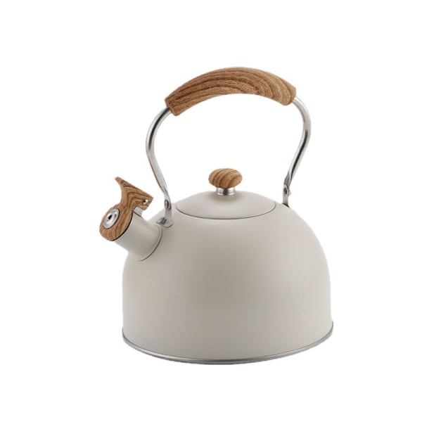 Whistle Teapot - Retro 2,5L Rostfritt stål Whistle Teapot | Spishäll tekanna white