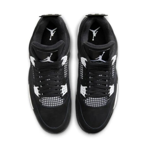 Air Jordans 4 Retro White Thunder för Män och Kvinnor Original AJ4 Sneakers 38.5