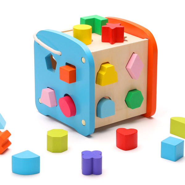 Pedagogiska leksaker pussel barn byggsten leksaker fyra barnleksaker