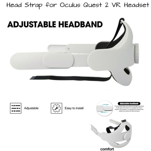 VR Headset Pannband för Oculus Quest 2 Elite Head Strap