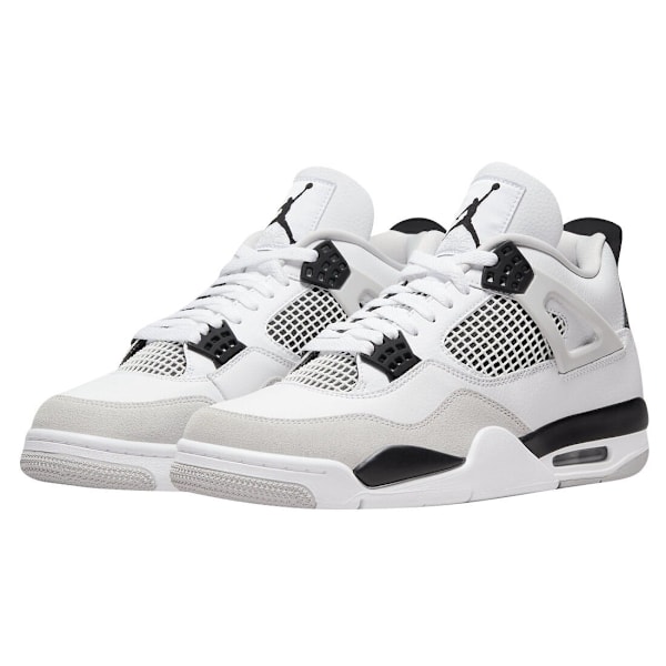 Air Jordans 4 Retro Military Black Män och Kvinnor Original AJ4 Sneakers 41