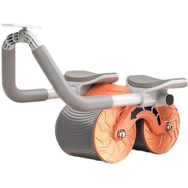 Ab Roller med timer och knäskydd, automatisk rebound Ab Wheel för hemmagym Orange