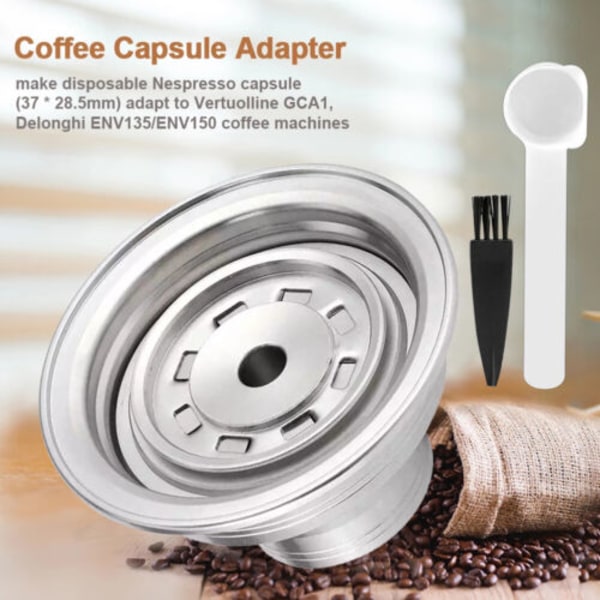 Kaffekapselkonverterare i rostfritt stål för Nespresso Vertuo
