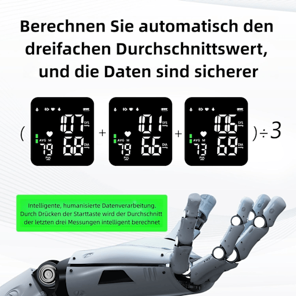 Handledsblodtrycksmätare, Full Screen LED-display