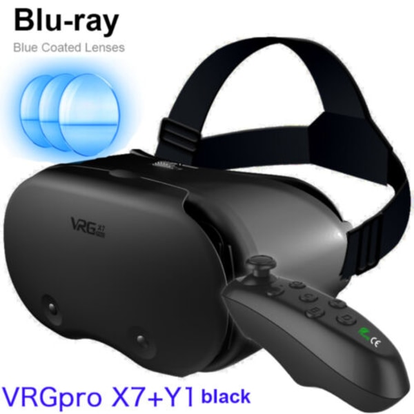 VR Headset 3D Glasögonglasögon med fjärrkontroll B