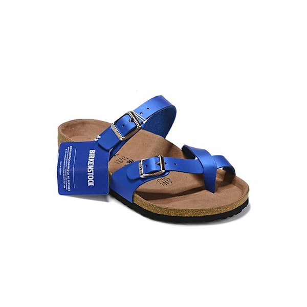 BirkenstocKS  Mayari Birko-Flor grey Cork slippers 41