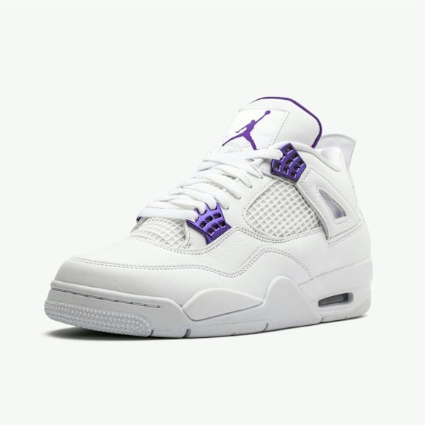 Air Jordans 4 Retro 'Purple Metallic' Original AJ4 Sneakers 36